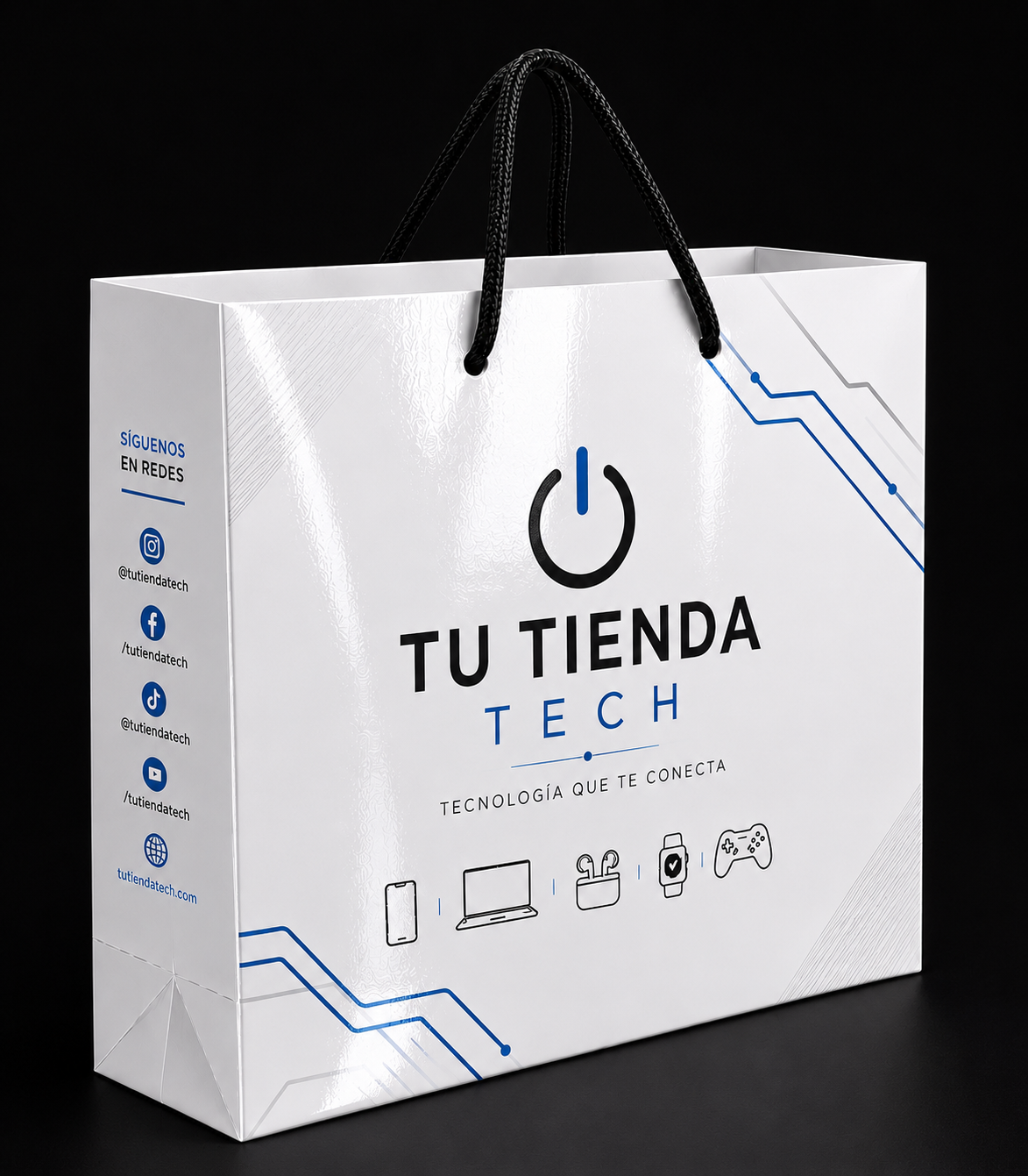 SB219 - Shopping bag Mediana 8.85 ″x 8.85 ″x 3.5″
