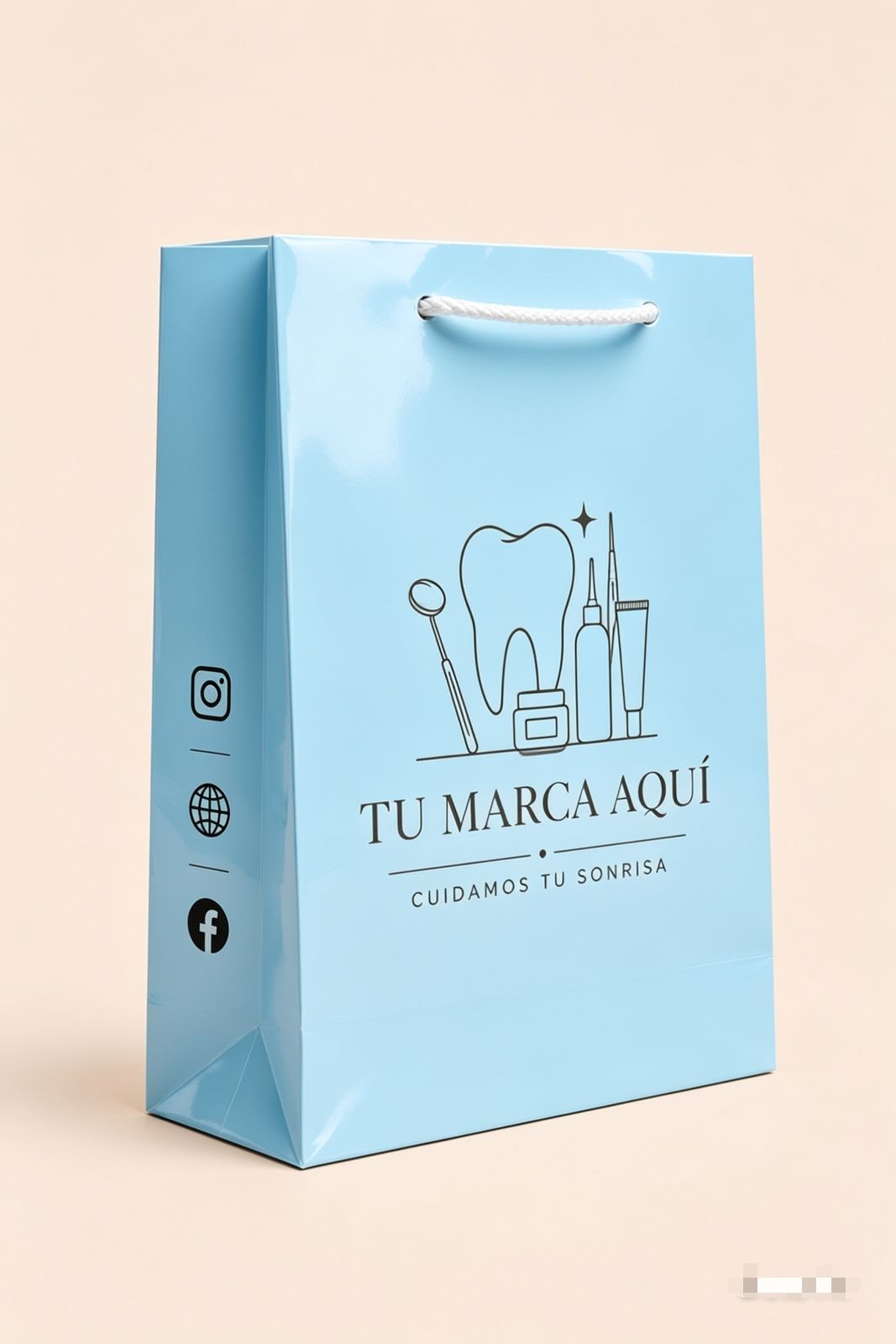 SB215 -Shopping bag Pequeña 7.75 ″x 6.75 ″x 4″ - Imagen 2