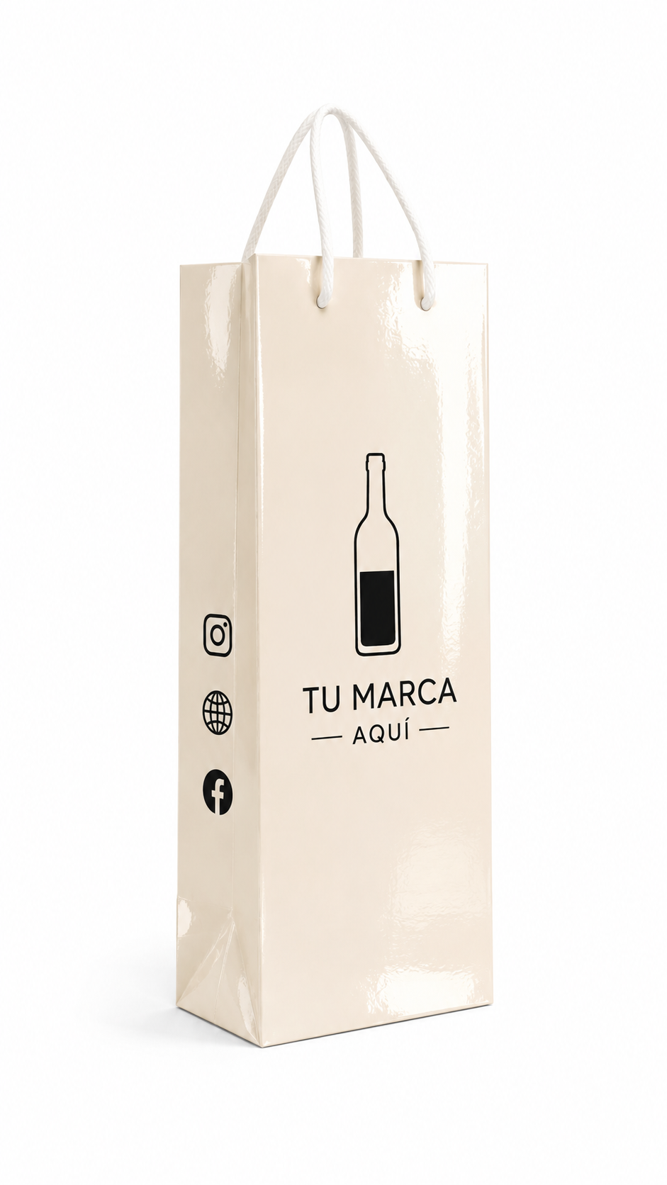 SB240 - Shopping bag para Botella 4″x14″x 4″ - Imagen 2
