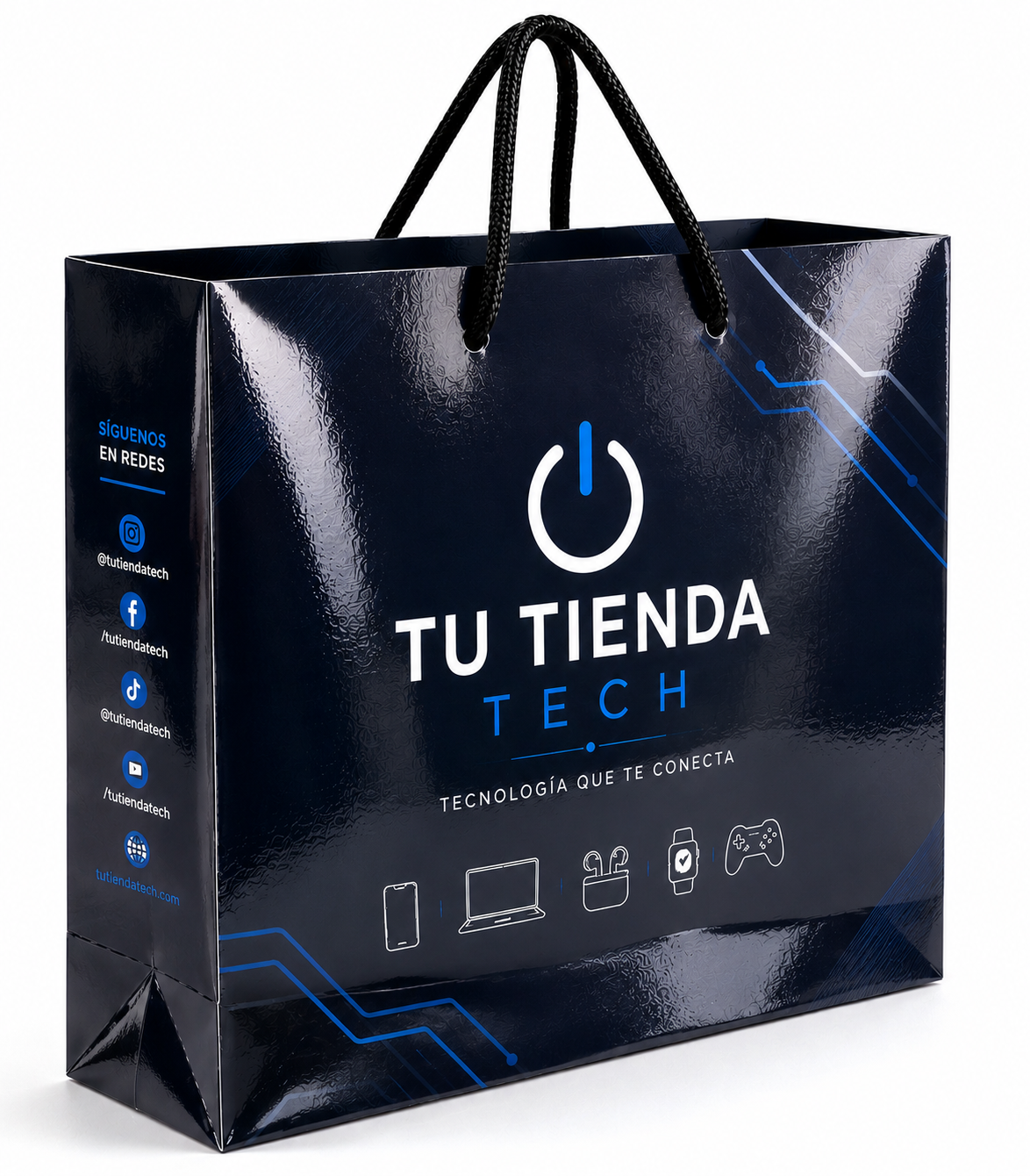 SB219 - Shopping bag Mediana 8.85 ″x 8.85 ″x 3.5″ - Imagen 2